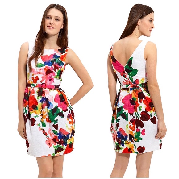 ELIZA J | Belted Floral Party Dress - Picture 2 of 6